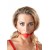 Силиконовый кляп-шар на чёрных ремешках Red Gag silicone - Orion - купить с доставкой в Подольске