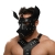 Черная кожаная маска «Собака» - Crazy Handmade - купить с доставкой в Подольске