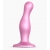 Розовая насадка Strap-On-Me Dildo Plug Curvy size M - Strap-on-me - купить с доставкой в Подольске