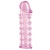 Гелевая розовая насадка на фаллос с шипами - 12 см. - Toyfa Basic - в Подольске купить с доставкой