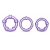 Набор из 3 фиолетовых эрекционных колец Stay Hard Beaded Cockrings - Blush Novelties - в Подольске купить с доставкой