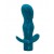 Бирюзовая анальная пробка с вибрацией Satisfaction - 11,5 см. - Lola Games