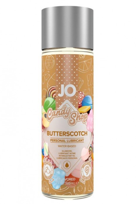 Смазка на водной основе Candy Shop Butterscotch с ароматом ирисок - 60 мл. - System JO - купить с доставкой в Подольске
