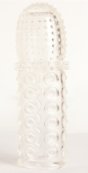 Прозрачная закрытая гелевая насадка - 13,5 см. - Toyfa Basic - в Подольске купить с доставкой