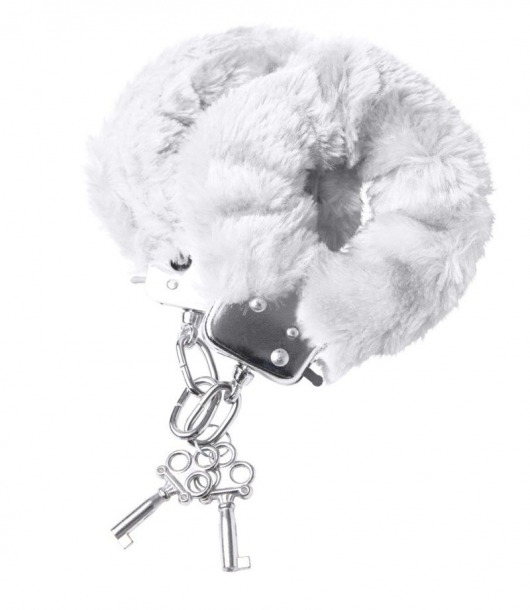 Наручники с белой меховой опушкой - ToyFa - купить с доставкой в Подольске