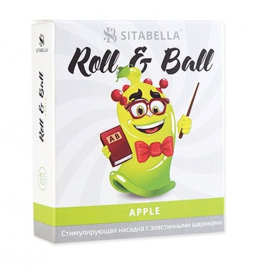 Стимулирующий презерватив-насадка Roll   Ball Apple - Sitabella - купить с доставкой в Подольске