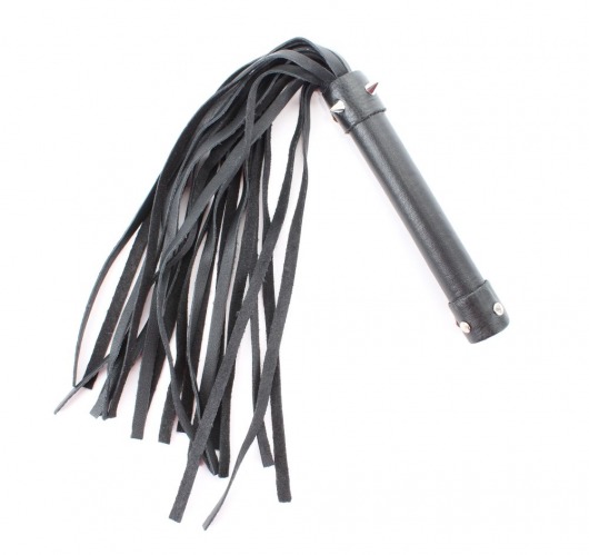 Черная длинная плеть с шипами - 55 см. - БДСМ Арсенал - купить с доставкой в Подольске