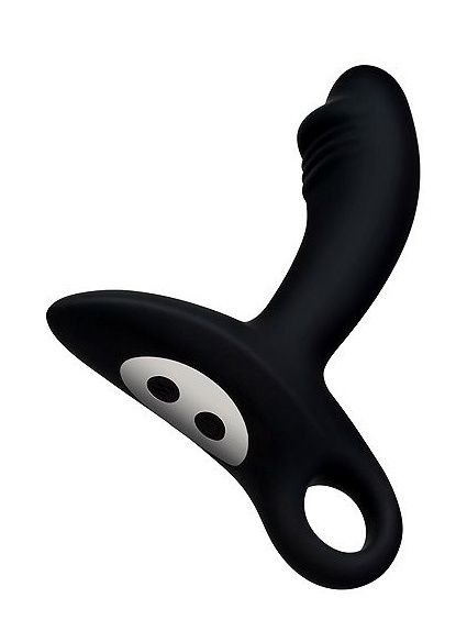 Черный силиконовый анальный вибромассажер Erokey - Erokay - в Подольске купить с доставкой