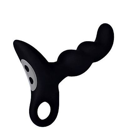 Черный силиконовый анальный вибромассажер-ёлочка Erokey - Erokay - в Подольске купить с доставкой