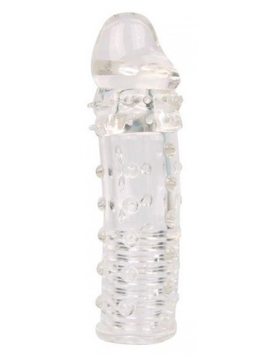Закрытая прозрачная насадка-фаллос - 15 см. - Sex Expert - в Подольске купить с доставкой