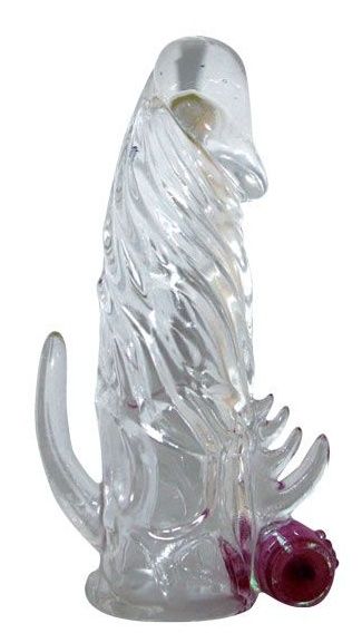 Закрытая прозрачная вибронасадка на пенис Crystal Sleeve Vibe - Erowoman-Eroman - в Подольске купить с доставкой