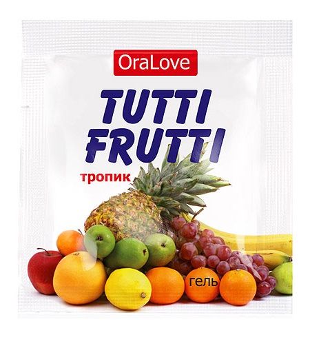 Пробник гель-смазки Tutti-frutti со вкусом тропических фруктов - 4 гр. - Биоритм - купить с доставкой в Подольске