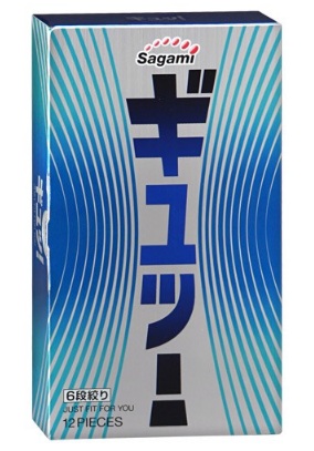 Презервативы Sagami 6 FIT V с волнообразной текстурой - 12 шт. - Sagami - купить с доставкой в Подольске