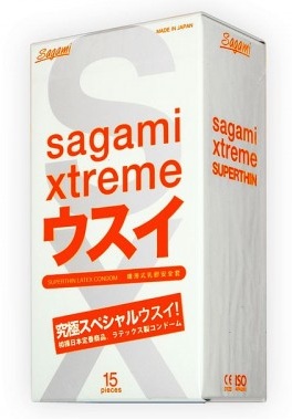 Ультратонкие презервативы Sagami Xtreme SUPERTHIN - 15 шт. - Sagami - купить с доставкой в Подольске