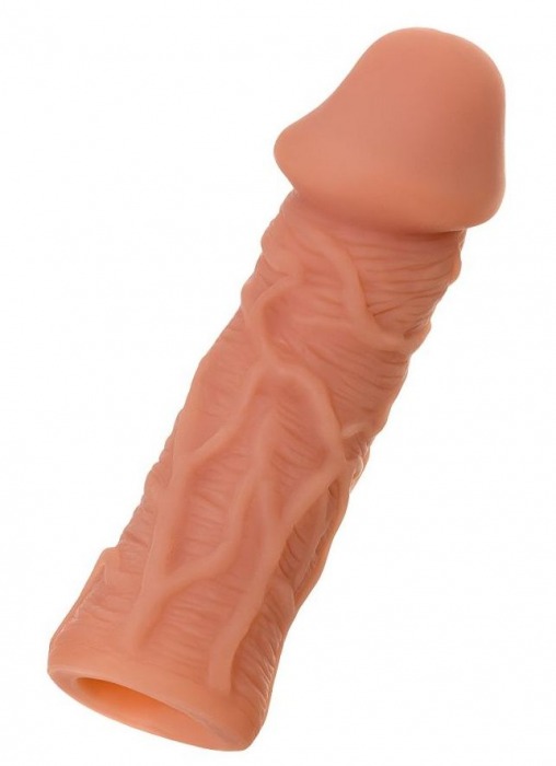 Телесная реалистичная насадка KOKOS Extreme Sleeve 05 с дополнительной стимуляцией - 12,7 см. - KOKOS - в Подольске купить с доставкой