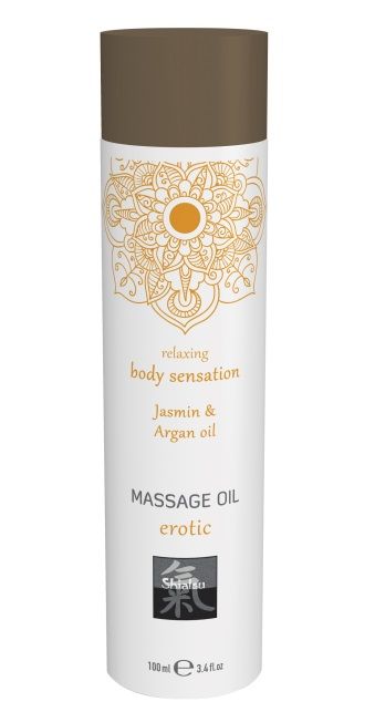 Массажное масло с ароматом жасмина с добавлением арганового масла - 100 мл. - Shiatsu - купить с доставкой в Подольске