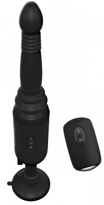 Черный вибромассажер с функцией поступательных движений Ass Thruster - Pipedream - купить с доставкой в Подольске