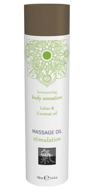 Массажное масло с ароматом лотоса с добавлением кокосового масла - 100 мл. - Shiatsu - купить с доставкой в Подольске