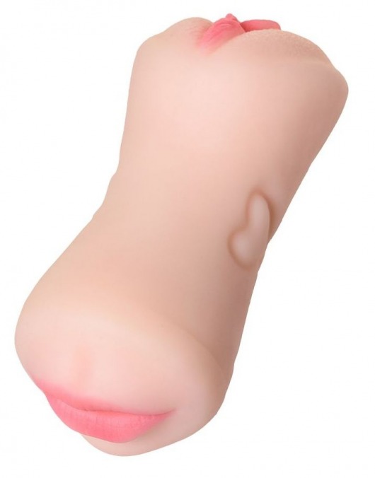 Телесный двусторонний мастурбатор Pretty Mouth - ротик и вагина - ToyFa - в Подольске купить с доставкой
