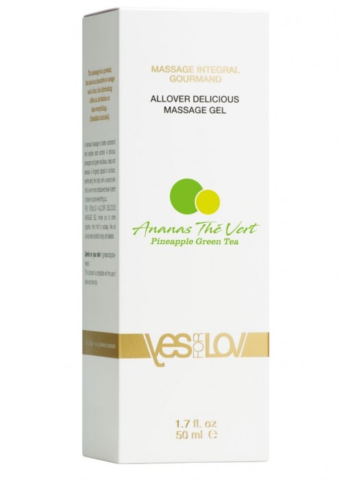 Универсальный массажный гель 3-в-1 Allover Delicious с ароматом ананаса и зеленого чая - 50 мл. - YESforLOV - купить с доставкой в Подольске