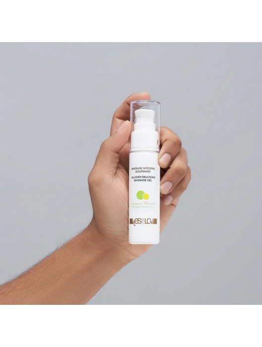 Универсальный массажный гель 3-в-1 Allover Delicious с ароматом ананаса и зеленого чая - 50 мл. - YESforLOV - купить с доставкой в Подольске