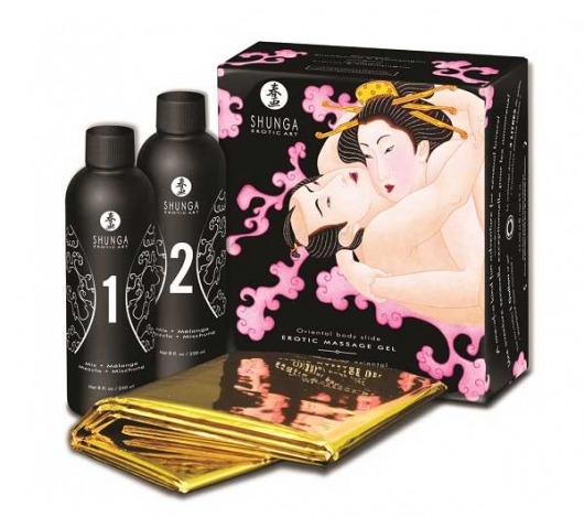 Массажный гель с ароматом шампанского и клубники - Shunga - купить с доставкой в Подольске