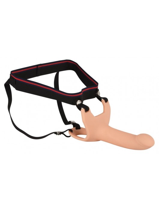 Силиконовый полый страпон на ремнях Silicone Strap-on - 16 см. - Orion - купить с доставкой в Подольске