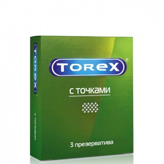 Текстурированные презервативы Torex  С точками  - 3 шт. - Torex - купить с доставкой в Подольске