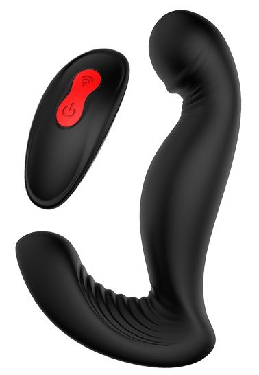 Черный вибромассажер простаты SWIRLING P-PLEASER - Dream Toys - в Подольске купить с доставкой