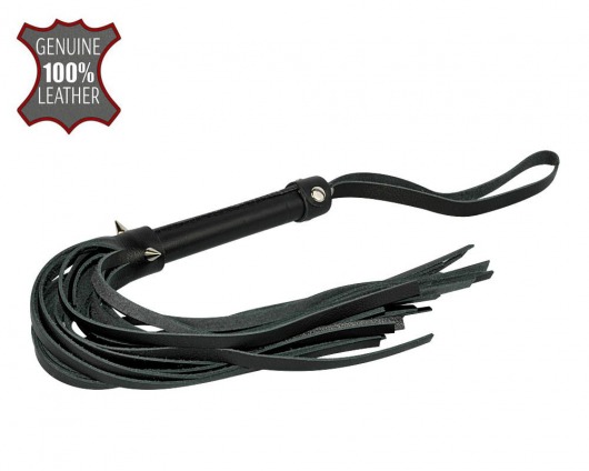 Черная многохвостовая плеть с шипами - 40 см. - Sitabella - купить с доставкой в Подольске