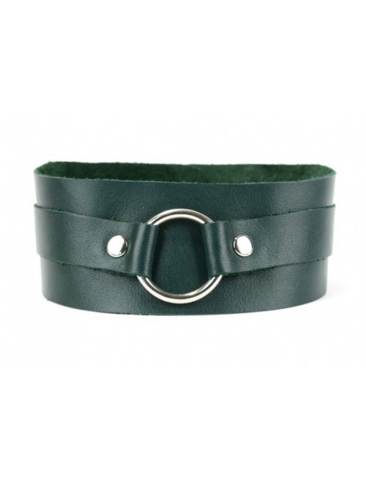 Изумрудный ошейник Ladys Arsenal на регулируемом ремешке - БДСМ Арсенал - купить с доставкой в Подольске