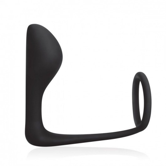 Стимулятор простаты с фиксацией эрекционным кольцом Prostate Gear - BlueLine - в Подольске купить с доставкой