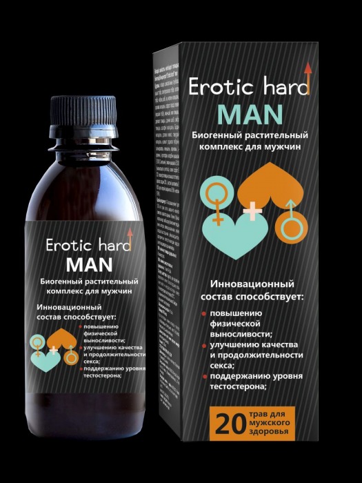 Мужской биогенный концентрат для усиления эрекции Erotic hard Man - 250 мл. - Erotic Hard - купить с доставкой в Подольске