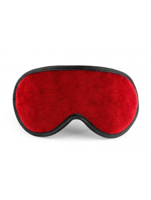 Красная сплошная маска на резиночке с черной окантовкой - БДСМ Арсенал - купить с доставкой в Подольске