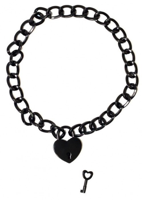 Черный ошейник Embrace с ключиком - Lola Games - купить с доставкой в Подольске