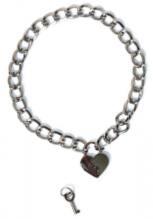 Серебристый ошейник Embrace с ключиком - Lola Games - купить с доставкой в Подольске