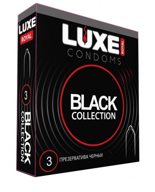 Черные презервативы LUXE Royal Black Collection - 3 шт. - Luxe - купить с доставкой в Подольске