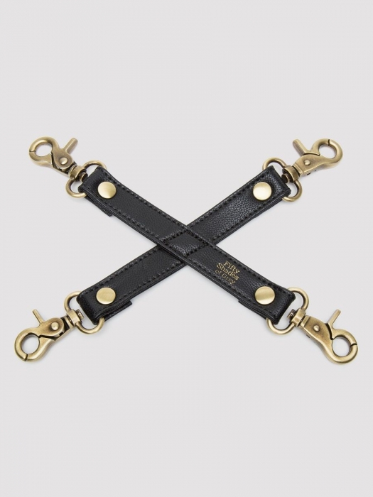 Черный фиксатор для манжет Bound to You Faux Leather Hogtie - Fifty Shades of Grey - купить с доставкой в Подольске