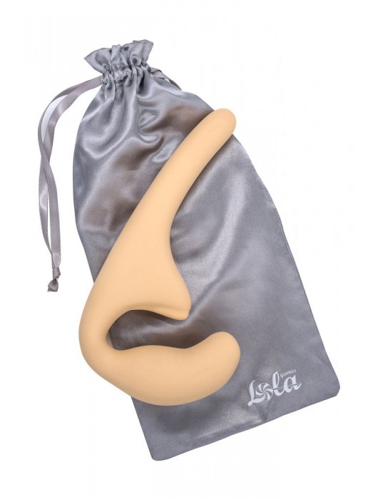 Бежевый безремневой страпон Seduction - 20,5 см. - Lola Games - купить с доставкой в Подольске