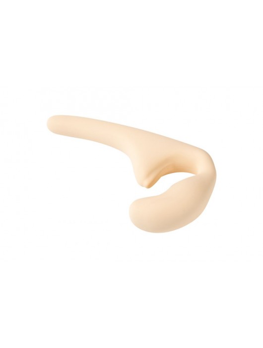 Бежевый безремневой страпон Seduction - 20,5 см. - Lola Games - купить с доставкой в Подольске