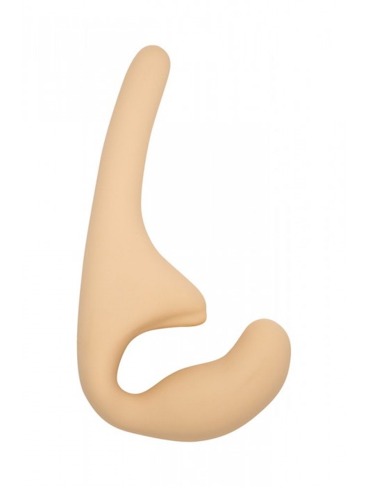 Бежевый безремневой страпон Seduction - 20,5 см. - Lola Games - купить с доставкой в Подольске
