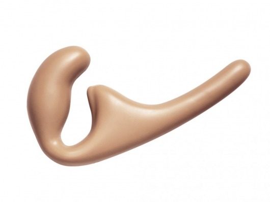 Бежевый безремневой страпон Seduction - 20,5 см. - Lola Games - купить с доставкой в Подольске
