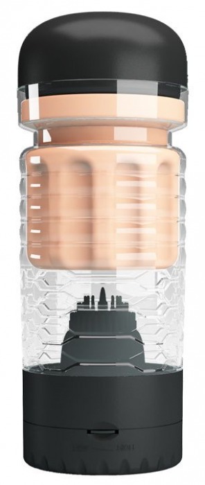 Вибромастурбатор-вагина Emily в черной колбе - Baile - в Подольске купить с доставкой