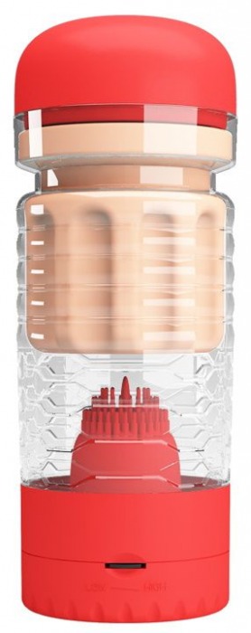 Вибромастурбатор-вагина Emily в красной колбе - Baile - в Подольске купить с доставкой