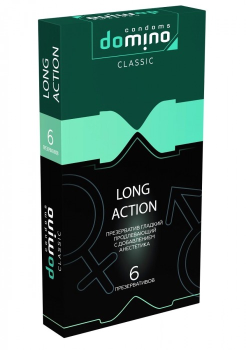 Презервативы с пролонгирующим эффектом DOMINO Classic Long action - 6 шт. - Domino - купить с доставкой в Подольске