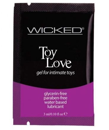 Лубрикант на водной основе для использования с игрушками WICKED Toy Love - 3 мл. - Wicked - купить с доставкой в Подольске