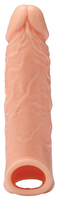 Телесная насадка EXTENDER WITH BALL STRAP 6.5 - 17 см. - Dream Toys - в Подольске купить с доставкой