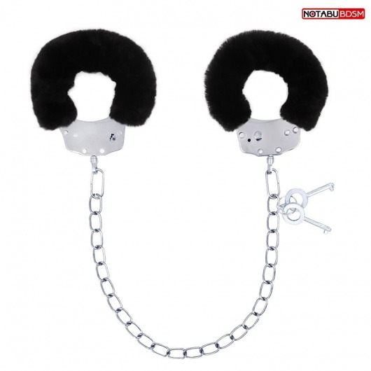 Металлические оковы с мягкой черной опушкой - Notabu - купить с доставкой в Подольске