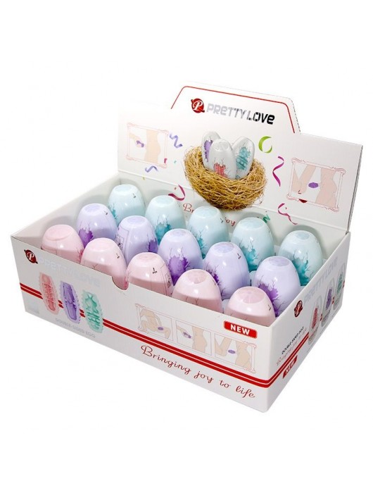 Набор из 15 мини-мастурбаторов Fantastic Egg Hard Boiled - Baile - в Подольске купить с доставкой