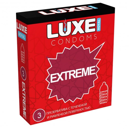 Текстурированные презервативы LUXE Royal Extreme - 3 шт. - Luxe - купить с доставкой в Подольске